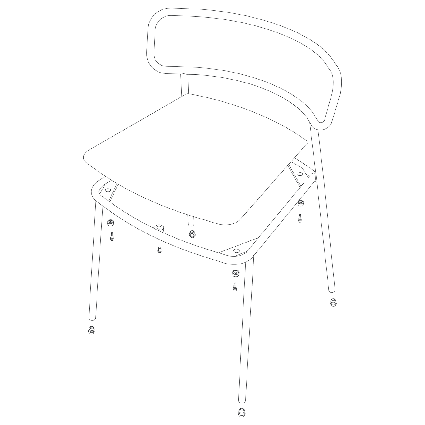 Paloma - Stackable chair - Baleri Italia